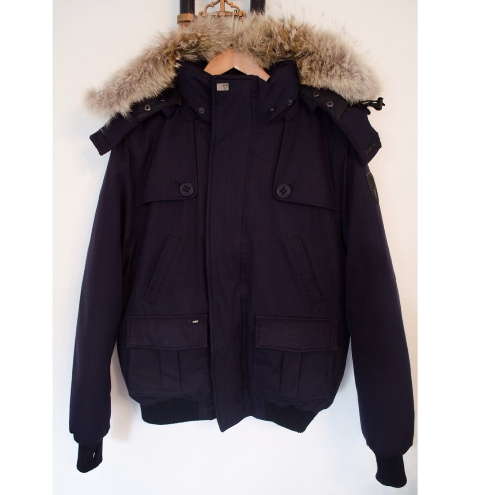 Nobis Cartel Down filled bomber jacket Navy sz L